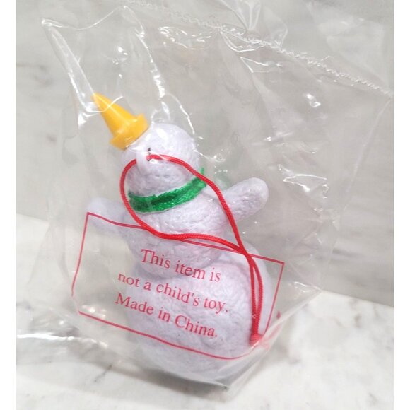 Vintage Jack in the Box Meal Toy 90's Snowman Christmas Ornament - Picture 2 of 3